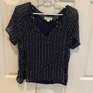 Velvet By Graham & Spencer beaded top